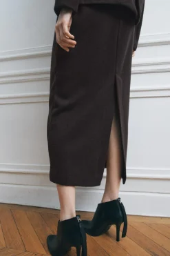 Clearance FALDA MIDI ABERTURA Mujer Faldas / Shorts