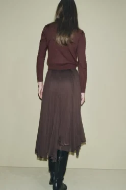 New FALDA MIDI ASIMÉTRICA ZW COLLECTION Mujer Faldas / Shorts