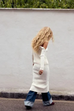 Outlet FALDA MIDI CHENILLA CREMALLERA Mujer Faldas / Shorts