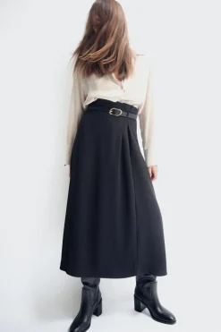 Fashion FALDA MIDI CINTURÓN Mujer Faldas / Shorts