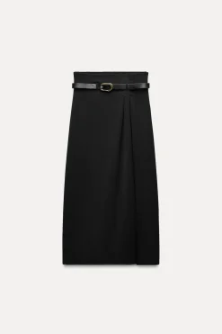 Fashion FALDA MIDI CINTURÓN Mujer Faldas / Shorts