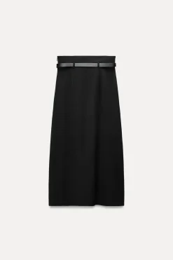 Fashion FALDA MIDI CINTURÓN Mujer Faldas / Shorts