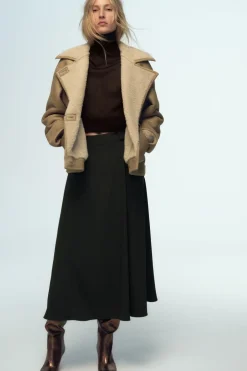 Online FALDA MIDI CREPE Mujer Faldas / Shorts