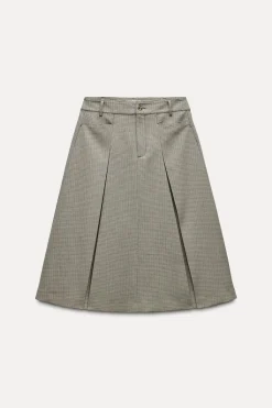 Outlet FALDA MIDI CUADROS ZW COLLECTION Mujer Faldas / Shorts