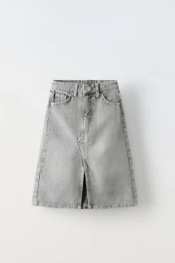 Niños ZARA 6 - 14 Años·Faldas / Bermudas<FALDA MIDI DENIM