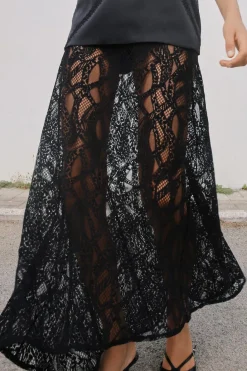 Clearance FALDA MIDI ENCAJE Mujer Faldas / Shorts