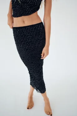 Sale FALDA MIDI ENCAJE JOYAS Mujer Faldas / Shorts