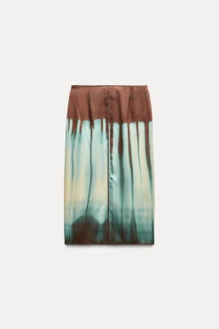 New FALDA MIDI ESTAMPADA ZW COLLECTION Mujer Faldas / Shorts