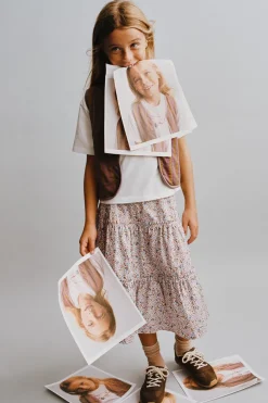 Niños ZARA 6 - 14 Años·Faldas / Bermudas<FALDA MIDI FLORES