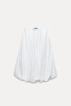 Online FALDA MIDI GLOBO RAYAS Mujer Faldas / Shorts