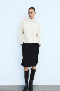 Fashion FALDA MIDI GLOBO TORSIÓN Mujer Faldas / Shorts