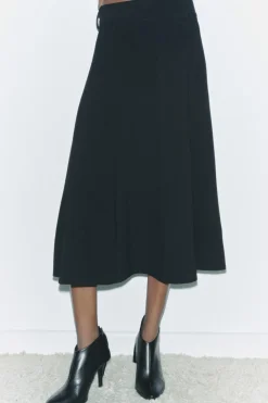 Best FALDA MIDI GODET ZW COLLECTION Mujer Faldas / Shorts