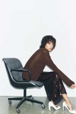 Outlet FALDA MIDI LENTEJUELAS Mujer Faldas / Shorts