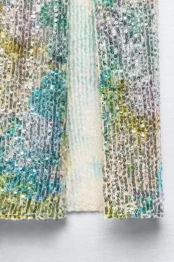 New FALDA MIDI LENTEJUELAS NUDO Mujer Faldas / Shorts