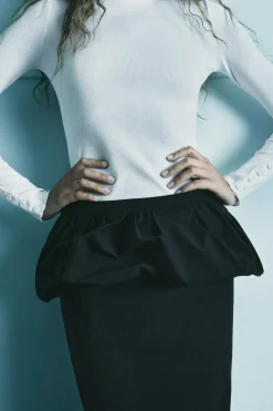 Clearance FALDA MIDI PEPLUM ZW COLLECTION Mujer Faldas / Shorts