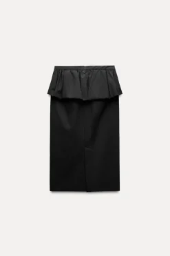 Clearance FALDA MIDI PEPLUM ZW COLLECTION Mujer Faldas / Shorts