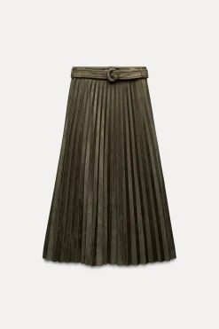 Best FALDA MIDI PLISADA EFECTO ANTE Mujer Faldas / Shorts