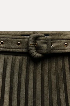 Best FALDA MIDI PLISADA EFECTO ANTE Mujer Faldas / Shorts