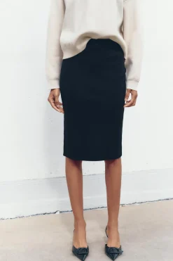 Clearance FALDA MIDI PUNTO Mujer Cárdigan / Jerséis|Punto