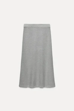 Discount FALDA MIDI PUNTO ABALORIOS Mujer Cárdigan / Jerséis|Punto