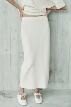 Sale FALDA MIDI PUNTO LISO Mujer Cárdigan / Jerséis|Punto