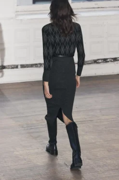 Hot FALDA MIDI PUNTO LISO Mujer Cárdigan / Jerséis|Punto