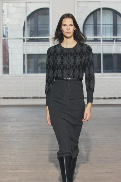 Hot FALDA MIDI PUNTO LISO Mujer Cárdigan / Jerséis|Punto