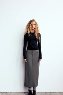 Sale FALDA MIDI RECTA Mujer Faldas / Shorts