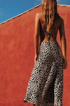 Fashion FALDA MIDI SATINADA Mujer Faldas / Shorts