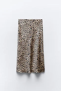 Fashion FALDA MIDI SATINADA Mujer Faldas / Shorts