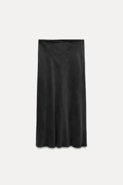 Hot FALDA MIDI SATINADA ZW COLLECTION Mujer Faldas / Shorts