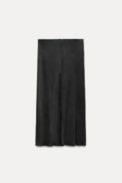 Hot FALDA MIDI SATINADA ZW COLLECTION Mujer Faldas / Shorts