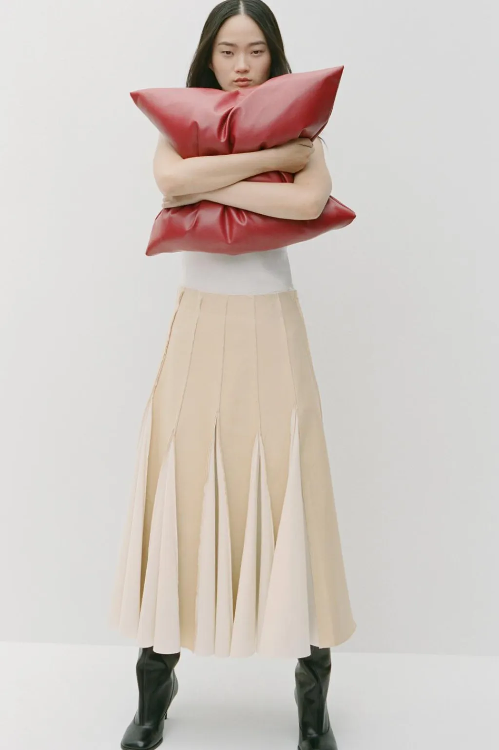 Hot FALDA MIDI TABLAS ZW COLLECTION Mujer Faldas / Shorts