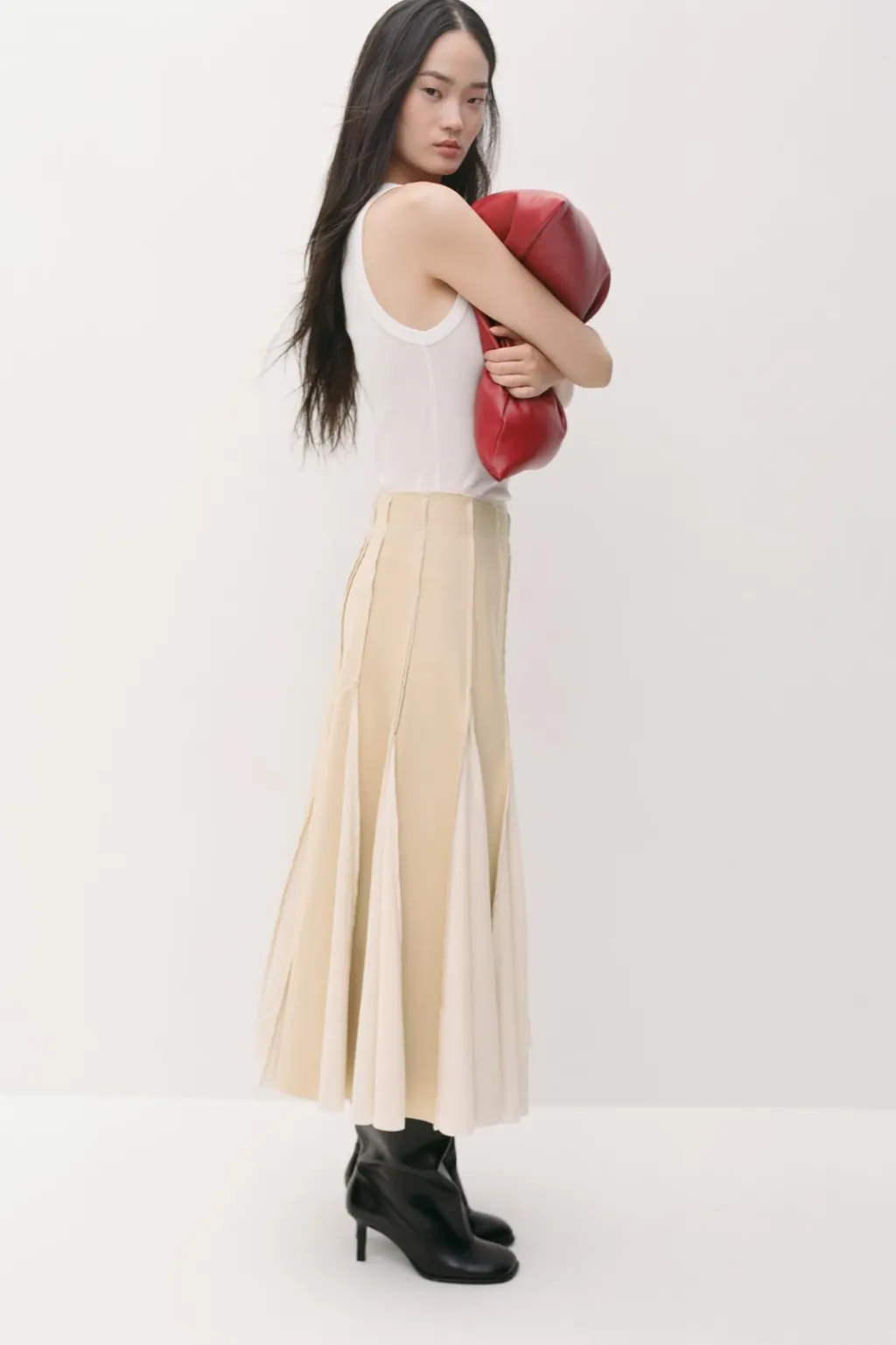 Hot FALDA MIDI TABLAS ZW COLLECTION Mujer Faldas / Shorts