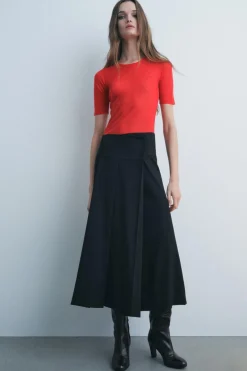 Best FALDA MIDI TABLAS ZW COLLECTION Mujer Faldas / Shorts