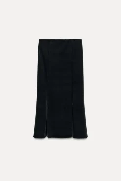 Hot FALDA MIDI TERCIOPELO Mujer Faldas / Shorts