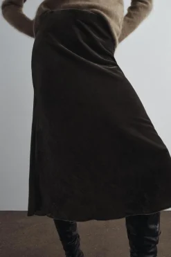 Online FALDA MIDI TERCIOPELO ZW COLLECTION Mujer Faldas / Shorts