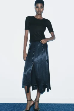 Sale FALDA MIDI TIRAS ZW COLLECTION Mujer Faldas / Shorts