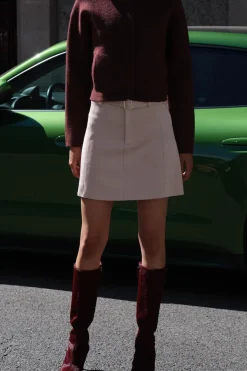 Discount FALDA MINI EFECTO ANTE Mujer Faldas / Shorts