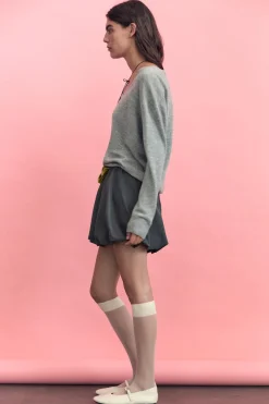 Sale FALDA MINI GLOBO LAZO Mujer Faldas / Shorts