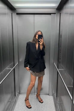 New FALDA MINI LENTEJUELAS Mujer Cárdigan / Jerséis|Punto