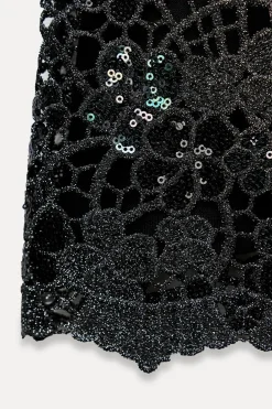 Outlet FALDA MINI PUNTO LENTEJUELAS Mujer Cárdigan / Jerséis|Punto