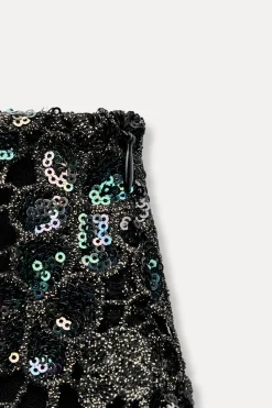 Outlet FALDA MINI PUNTO LENTEJUELAS Mujer Cárdigan / Jerséis|Punto