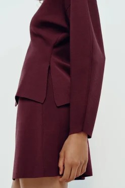 Clearance FALDA MINI PUNTO LISO Mujer Cárdigan / Jerséis|Punto