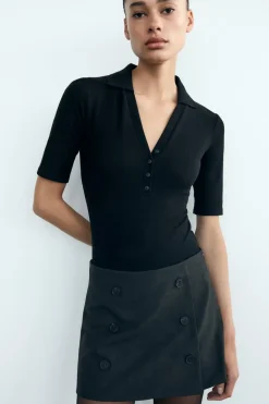 Online FALDA PANTALÓN BOTONES Mujer Faldas / Shorts