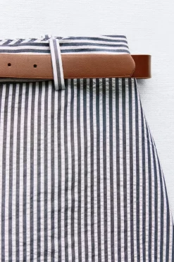 Hot FALDA PANTALÓN RAYAS CINTURÓN Mujer Faldas / Shorts