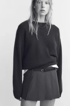 Hot FALDA PANTALÓN TABLAS CINTURÓN Mujer Faldas / Shorts