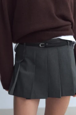 Hot FALDA PANTALÓN TABLAS CINTURÓN Mujer Faldas / Shorts