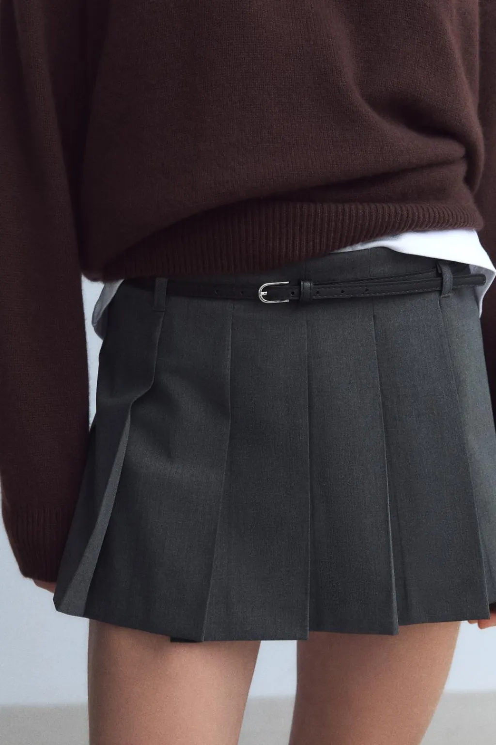 Hot FALDA PANTALÓN TABLAS CINTURÓN Mujer Faldas / Shorts