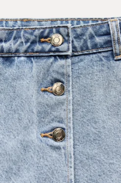 New FALDA PANTALÓN Z1975 DENIM CRUZADA Mujer Faldas / Shorts